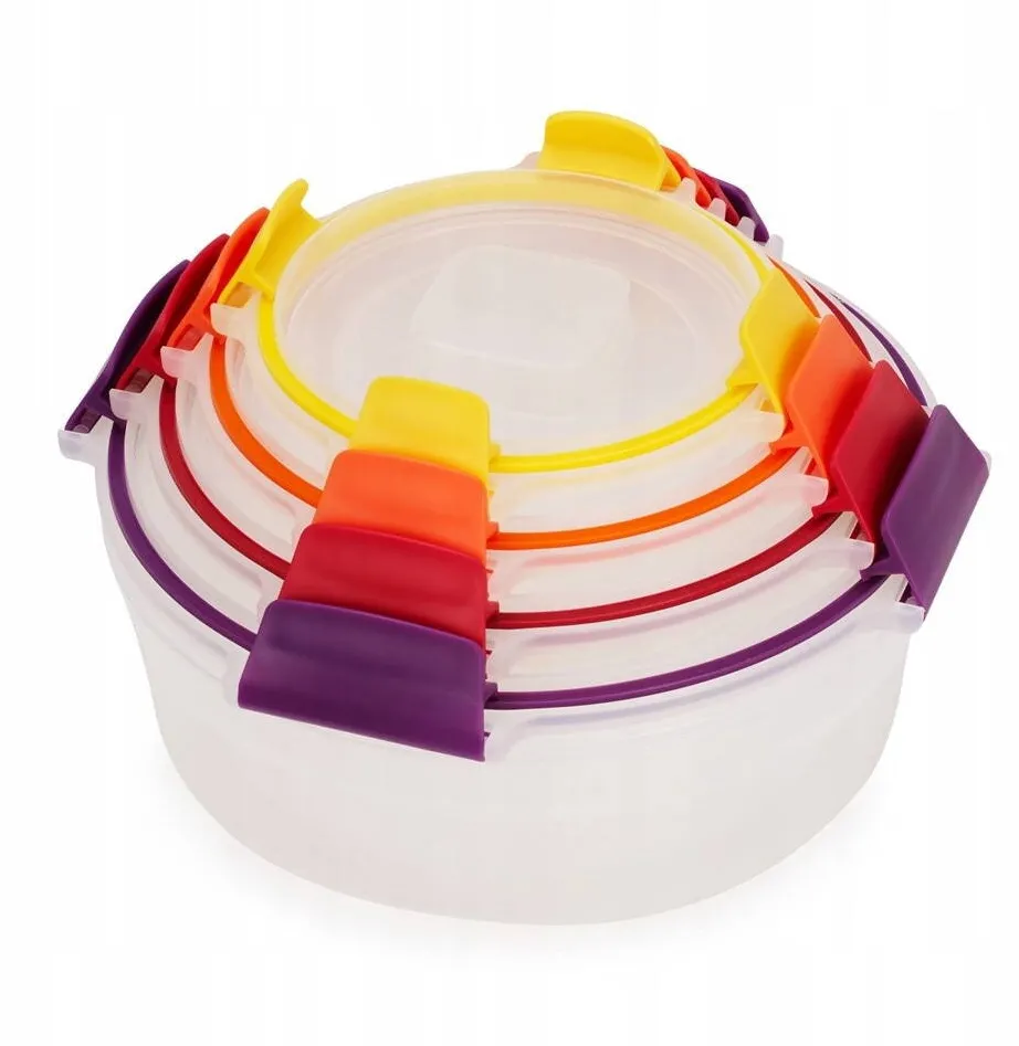 JOSEPH JOSEPH Set 4 cutii alimentare rotunde Joseph Joseph multicolor 12,6x26,8x26,8cm
