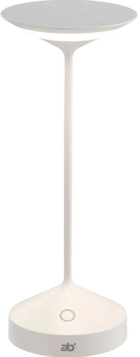 ab+ Lampa de masa LED, ab+, Tempo, Atingere dimabila, IP54, 10x28cm, Alb