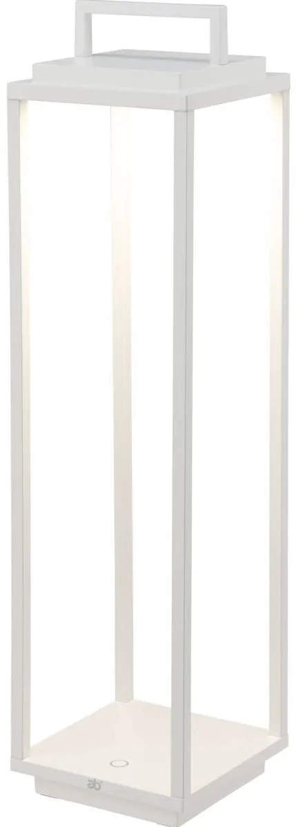 ab+ Lampa de masa LED, ab+, Design elegant, IP54, 14x14x54cm, Alb