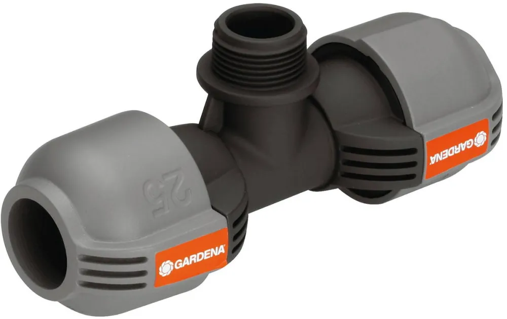 Gardena Conector Gardena in forma de T pentru conducta, 25 mm, Filet exterior 1/2"