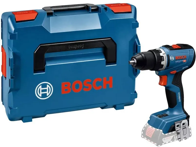 BOSCH Masina de gaurit si insurubat (bormasina) pe acumulator Bosch Professional GSR 18V-65, 18 V, 31/63 Nm, 550/2100 RPM, 13 mm mandrina rapida, 63 Nm, fara incarcator/acumulator, valiza L-Boxx