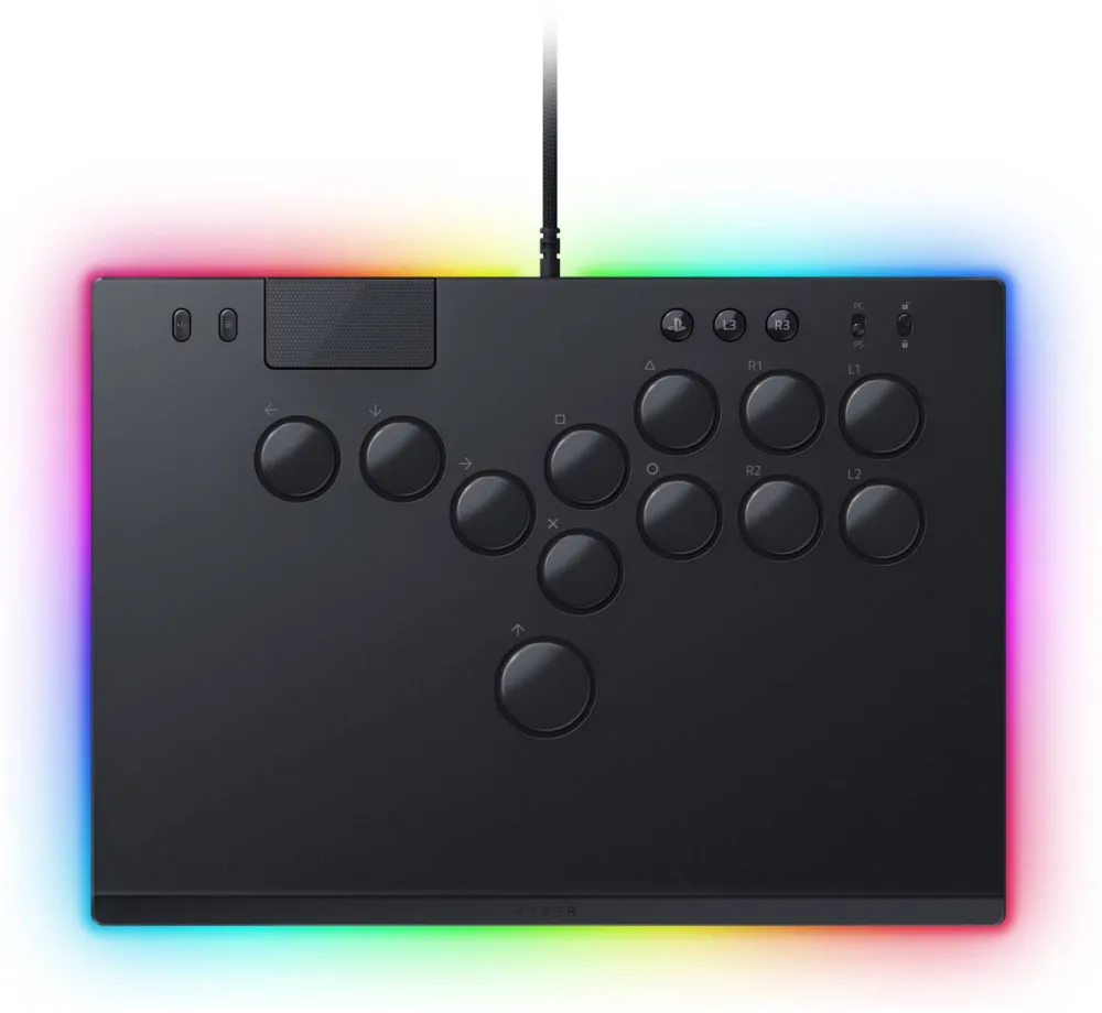 Gamepad RAZER Kitsune All Buton Optical Arcade pentru PS5, PC, RGB Chroma, USB-C, Negru