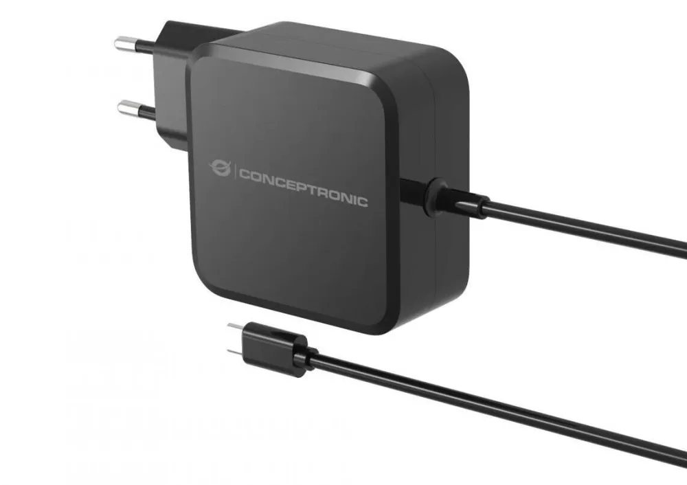 CONCEPTRONIC Incarcator USB PD 100W Conceptronic OZUL05BE cu cablu USB-C integrat, negru