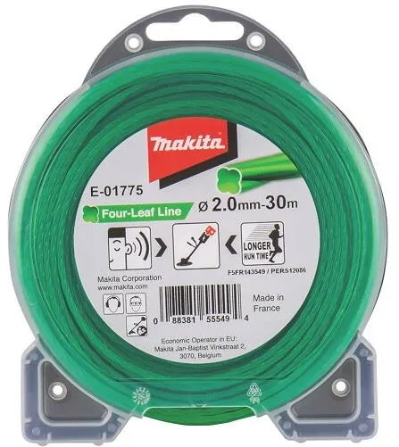 Makita Linie de taiere a trifoiului din nailon, Makita, diametru 2.0 mm, lungime 30 m, pentru masini de tuns