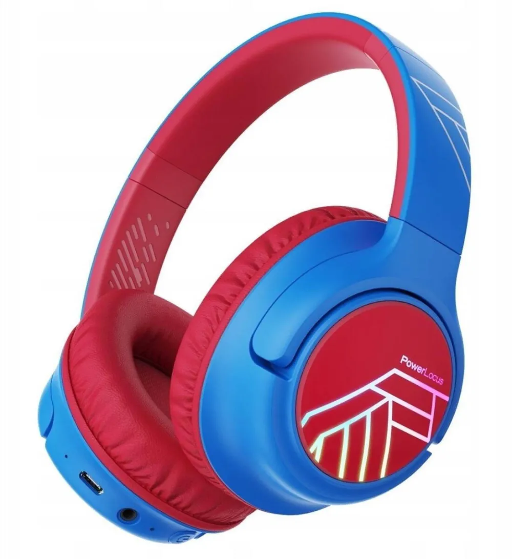 Casti Over-Head PowerLocus Casti PowerLocus pentru copii, Wireless, Bobo Kids Blue/Red