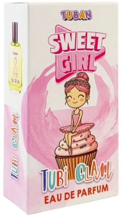 Jucarie creativa TUBAN Parfum Sweet Girl Tubi Glam, Tuban, note fructate, flori, 120x65mm