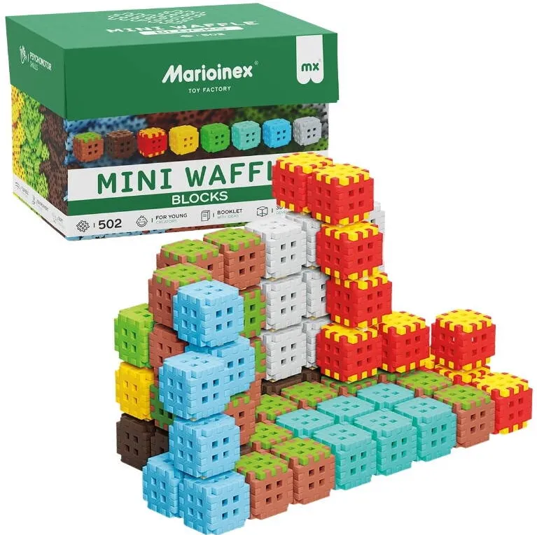 Set constructie educational Marioinex Mini Waffle Blocks 502 piese 3+