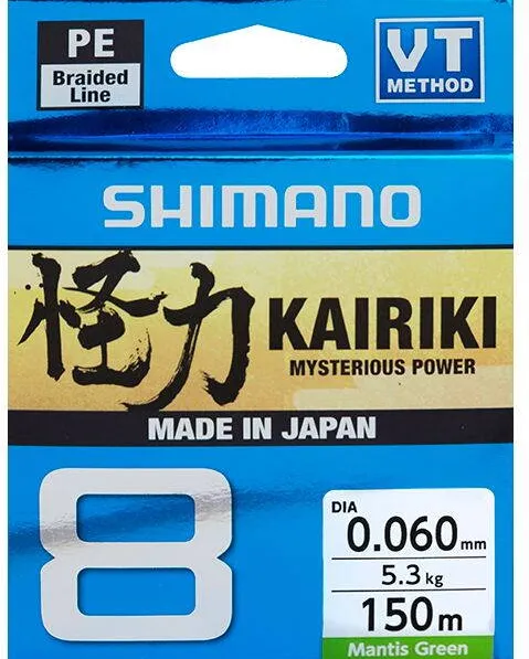 SHIMANO Shimano Plecionka Kairiki 8, 0,060mm, 150m, 5,3kg, Mantis Green