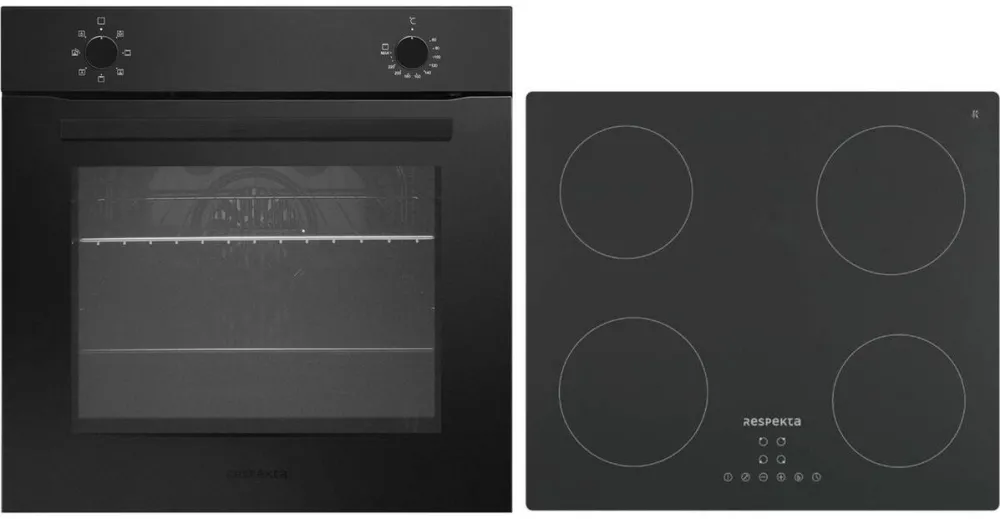 Set cuptor si plita incorporabile Respekta ASET121M429IM negru mat