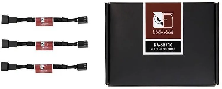 Noctua 3x 3-pin Fan Female - 3x 3-pin Fan Male, negru