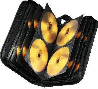 HAMA Mapa neagra nailon 80 CD-uri, 33832