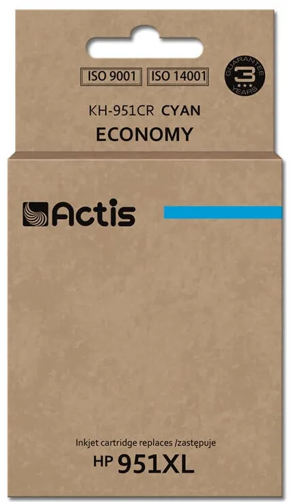 Cartus Imprimanta ACTIS Compatibil KH-951CR for HP printer; HP 951XL CN046AE replacement; Standard; 25 ml; cyan