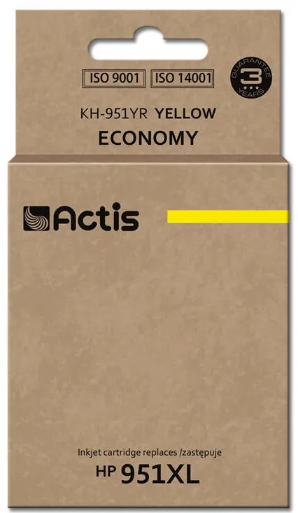 Cartus Imprimanta ACTIS Compatibil KH-951YR for HP printer; HP 951XL CN048AE replacement; Standard; 25 ml; yellow