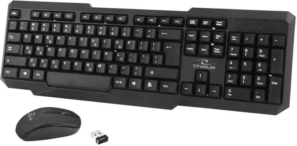 Kit Periferice TITANUM TK108 Keyboard + USB mouse Black