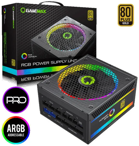 Sursa PC Gamemax RGB-750 Pro, 80+ Gold, 750W
