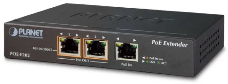 Accesoriu Switch Planet 1-Port 802.3at PoE+ to 2-Port Gigabit PoE Extender
