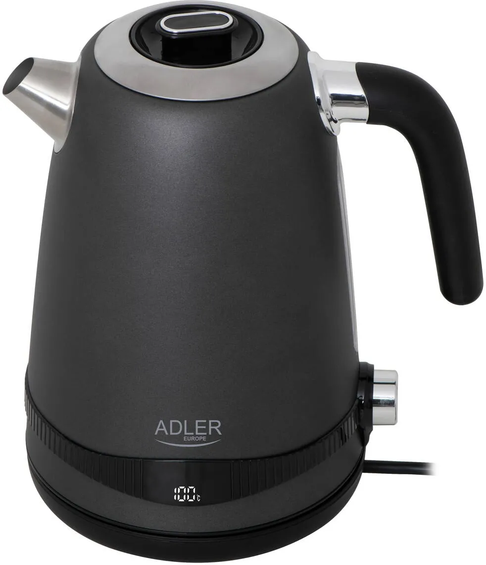 Adler Adler AD 1295g SS Kettle 1,7 L with LCD display and temperature regulation, Satin Grey