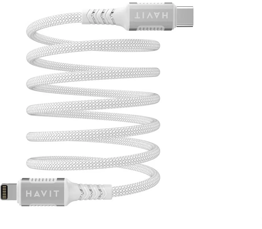 Havit CB6298 - Magnetic USB type C-Lightning cable, 1 m (white)
