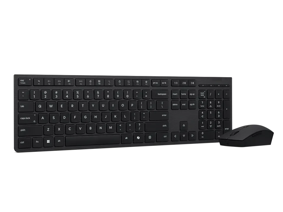 Kit Periferice Lenovo Professional Wireless Rechargeable Keyboard and Mouse Combo AI - US Euro