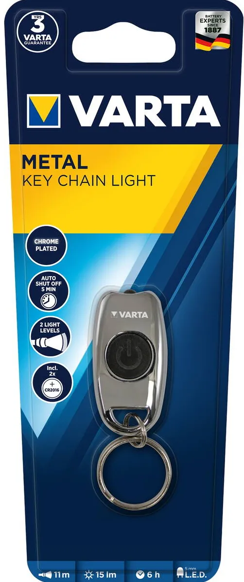 VARTA Lanterna LED tip breloc Varta 16603, 15 lm, 2xCR2016, baterii incluse