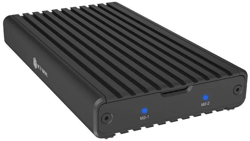 Docking Station RaidSonic Icy Box Enclosure for 2x SSD with USB 3.2 Gen 2x2 Type-C port