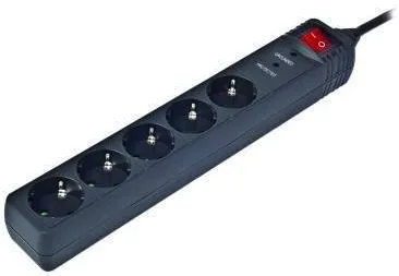 Gembird Prelungitor SPG5-C-15, 5x Schuko, 4.5 m, Protectie Supratensiune, Negru
