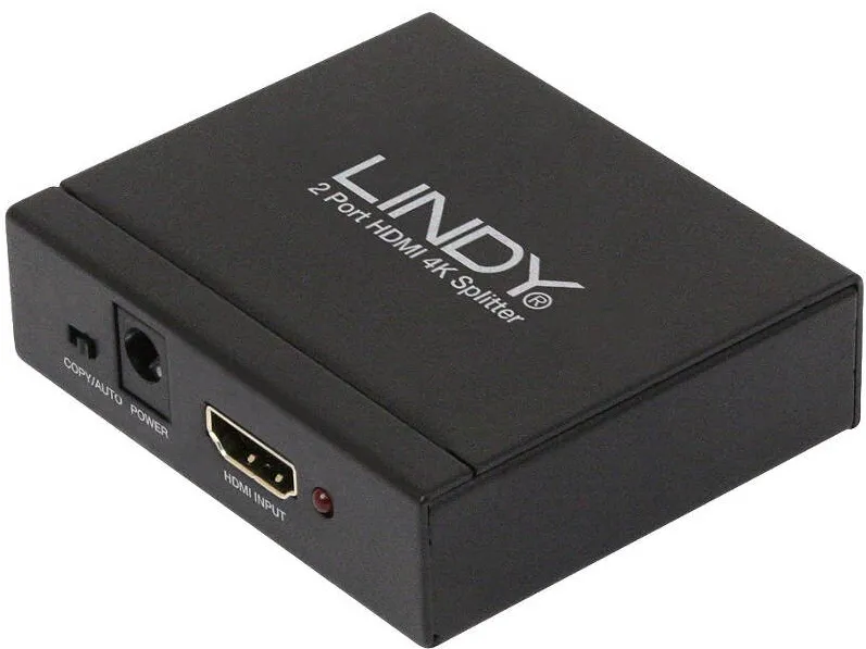 Adaptor Lindy Splitter, 1x HDMI Female - 2x HDMI Female, negru