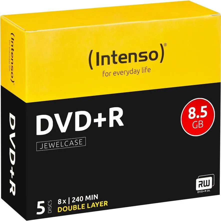 Intenso DVD+R 8,5GB 5pcs JewelCase DOUBLE LAYER