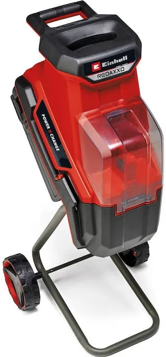 Einhell Tocator crengi si resturi vegetale pe acumulator Einhell REDAXXO 36/25 SOLO Power X-Change, 36 V, grosime maxima a ramurilor 25 mm, 3 lame reversibile din otel, sac de colectare de 55 l, maner de transport, fara acumulator/incarcator