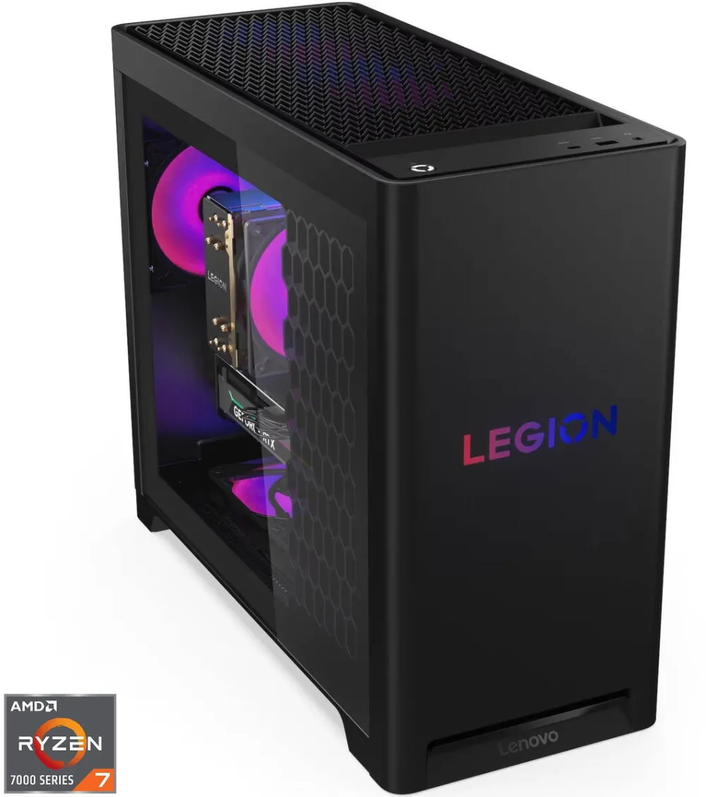 Sistem desktop Lenovo Sistem Desktop PC Gaming Lenovo Legion T5 30AGB10 cu procesor AMD Ryzen™ 7 7800X3D 5.00 GHz, 48GB DDR5 RAM, 1TB SSD, NVIDIA® GeForce RTX™ 5070 12GB GDDR7, No OS, Eclipse Black, 3y on-site Premium Care