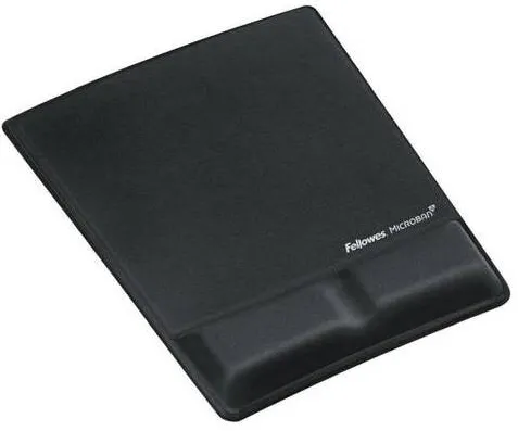 Mouse pad FELLOWES ergonomic , , Fabric , negru , 20.96x25.08x2.22 cm