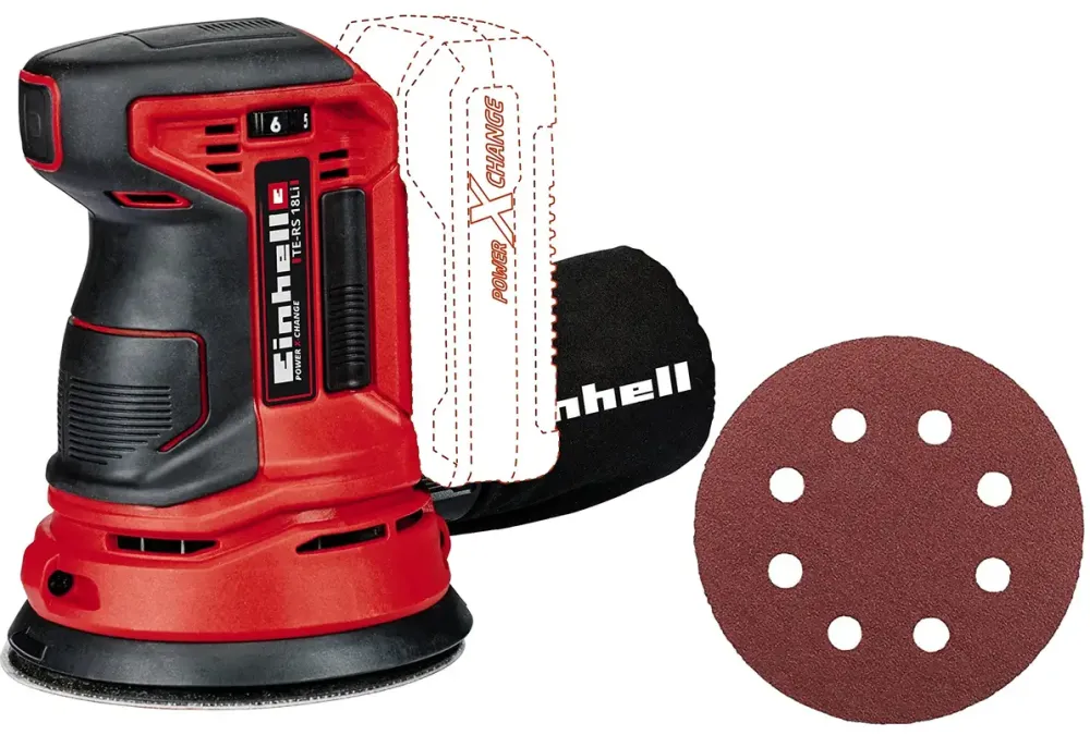 Einhell Slefuitor rotativ fara firPower X-Change TE-RS 18 Li Solo, 18 V, 125 mm diametru, 11000 rpm
