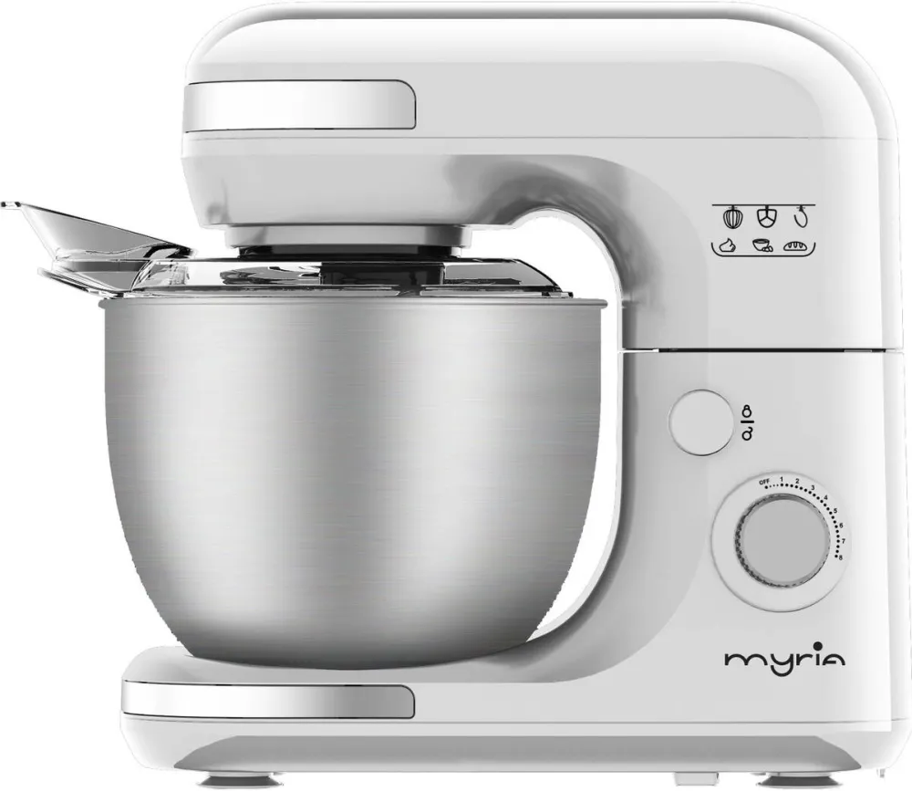 MYRIA Mixer cu bol MYRIA MY4098, 7 trepte de viteza, 600W, alb