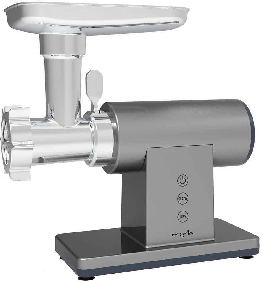 MYRIA Masina de tocat carne MYRIA MY4495, 1.2KG/MIN, 1600W, accesoriu Carnati/Kebbe, argintiu-gri inchis