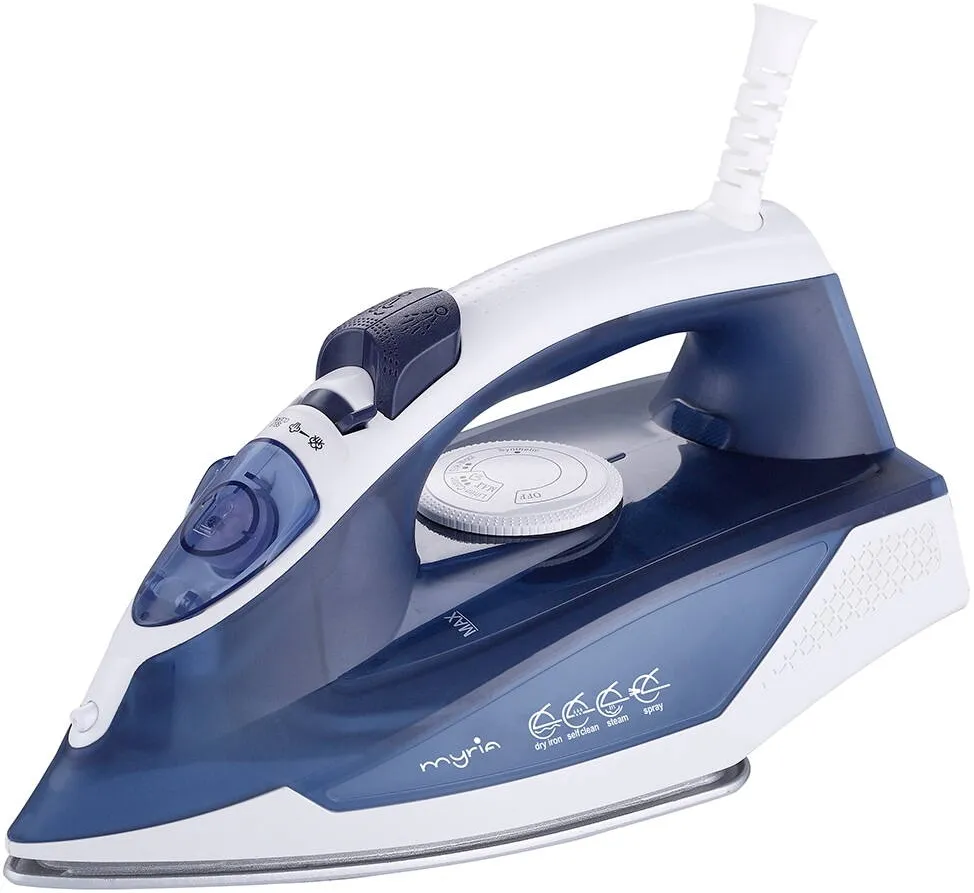 MYRIA Fier de calcat MYRIA MY4557, 2200W, 70G/MIN, 260ML, TALPA CERAMICA, ALBASTRU-ALB