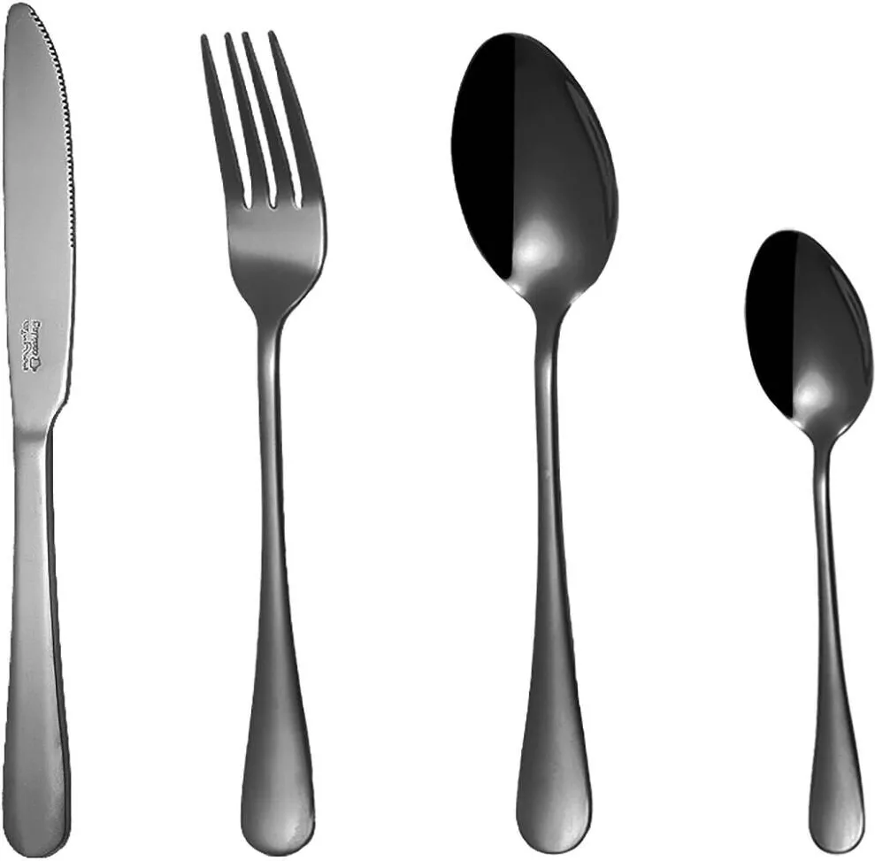 MYRIA Set tacamuri MYRIA MC4014BK 24 piese, inox, negru