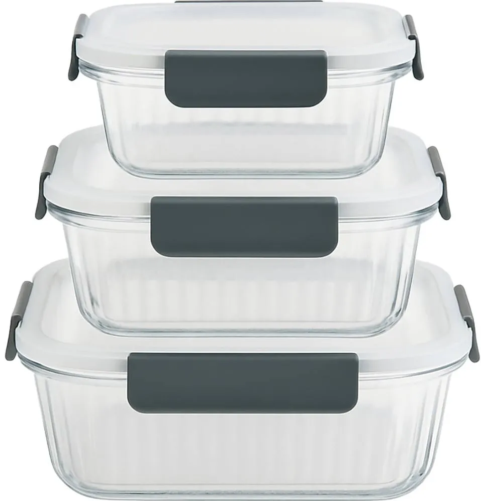 MYRIA Set caserole MYRIA MC4059, 3 piese, 0.31 - 0.8l, sticla, transparent