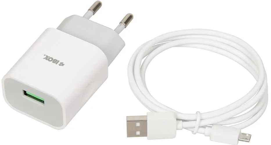 IBOX Power charger iBOX C-41 USB 2A, 1 USB port, microUSB cable, White