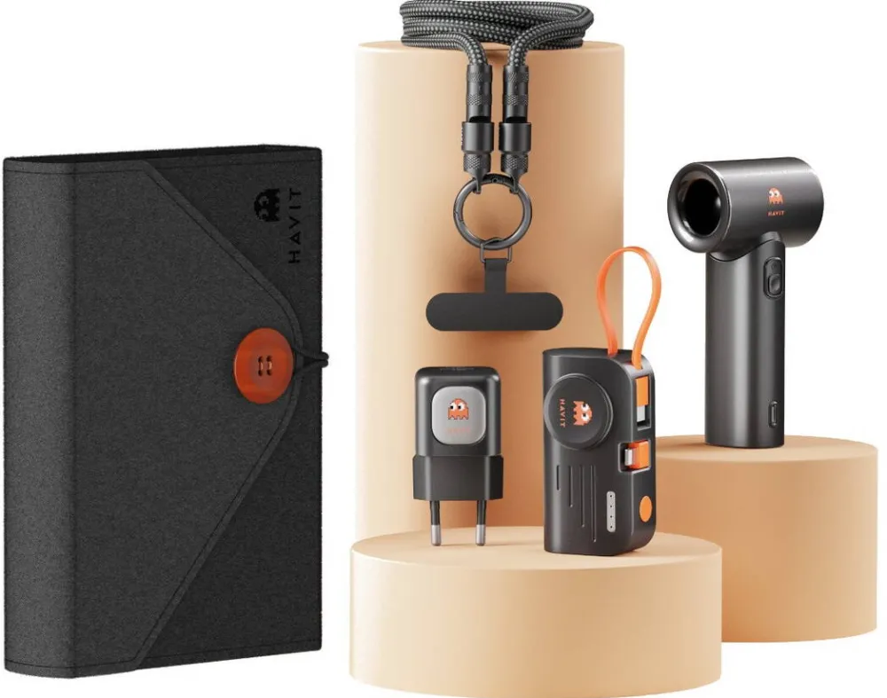 Havit Havit STK011 EU Travel Set - set (travel charger + power bank + USB-C cable + hand fan)
