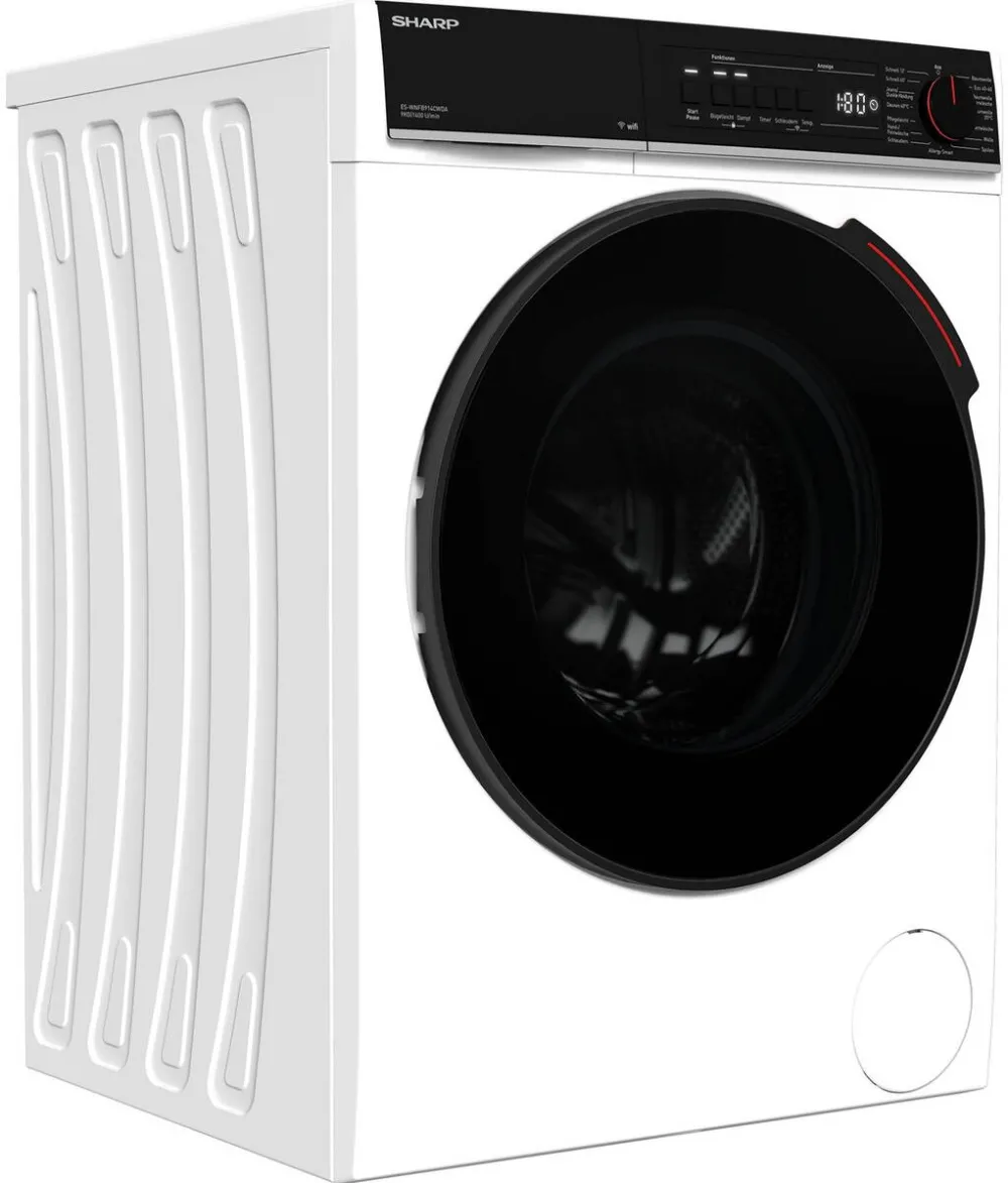 Sharp ES-WNFB914CWDA-DE Washing Machine WiFi Advanced Inverter Motor White Black