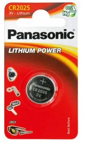 Panasonic Lithium Power Lithium Battery CR2025, 1 pc, Blister