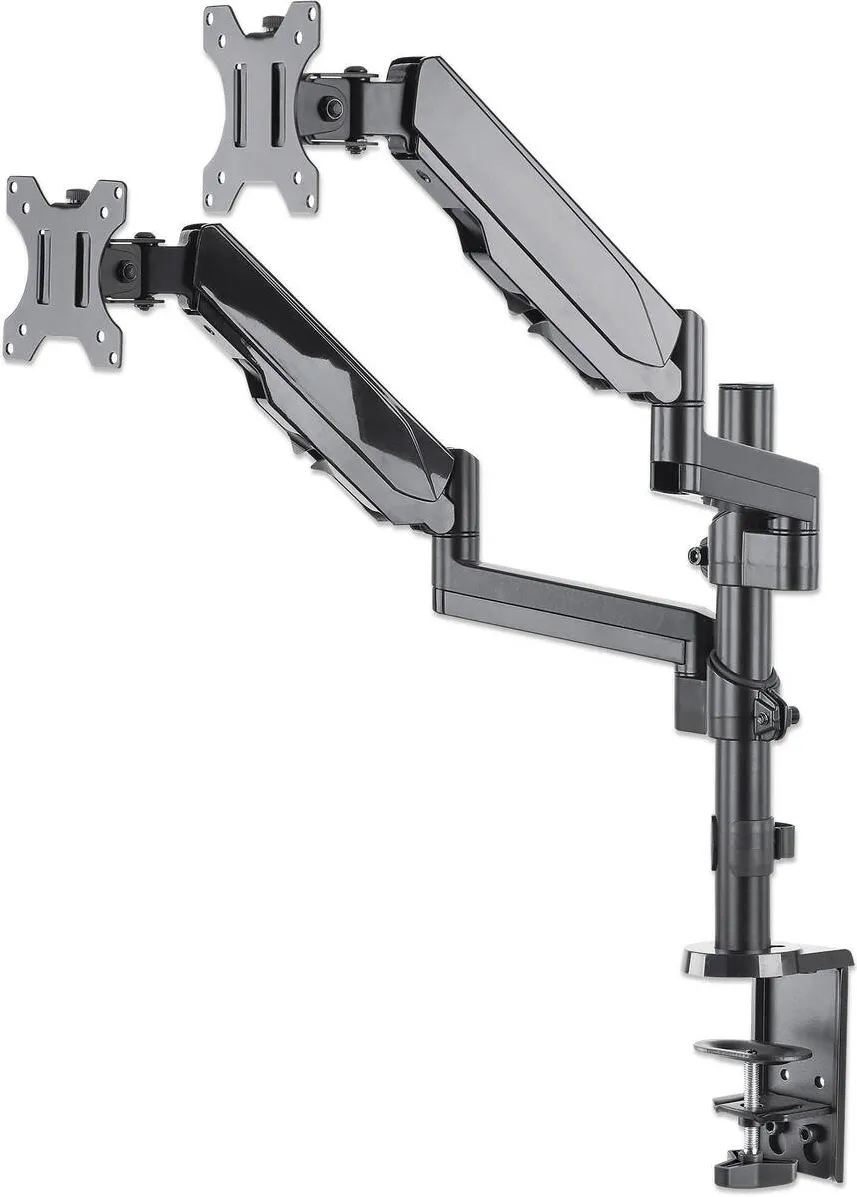 Suport TV / Monitor MANHATTAN Suport brat dublu LED/LCD 17''-32'' 2x8kg resort pe gaz reglabil