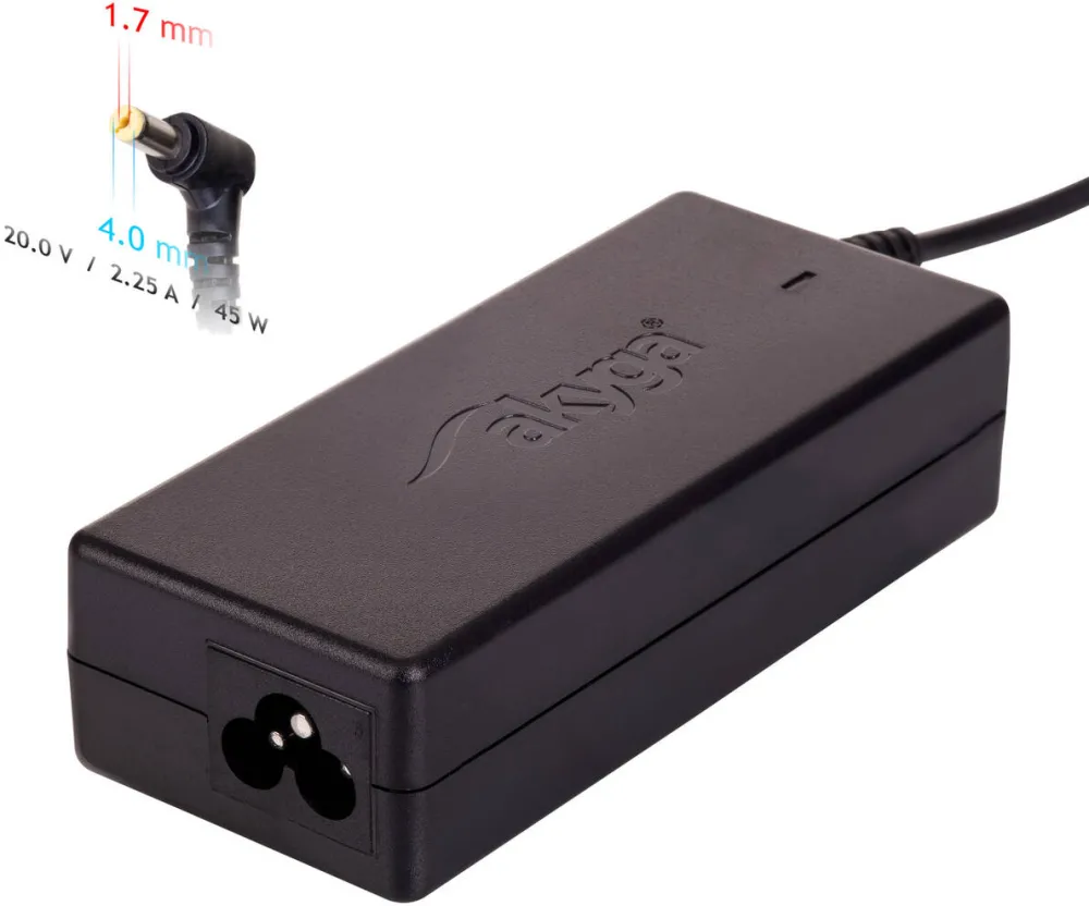 Alimentator Laptop AKYGA AK-ND-50 Indoor 45 W Black