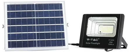 V-TAC Reflector LED 16W 6000K cu incarcare solara