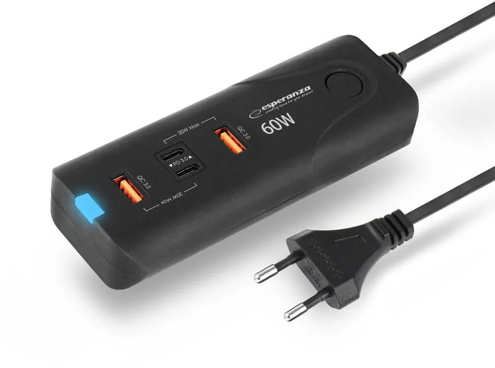 Esperanza Esperanza EZC109 mains charger 60W Black
