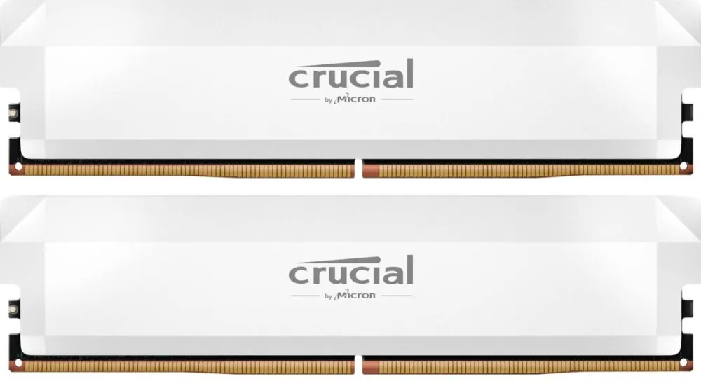 Memorie RAM Crucial Pro Overclocking White 64GB DDR5 6000Mhz CL40 Dual Channel Kit