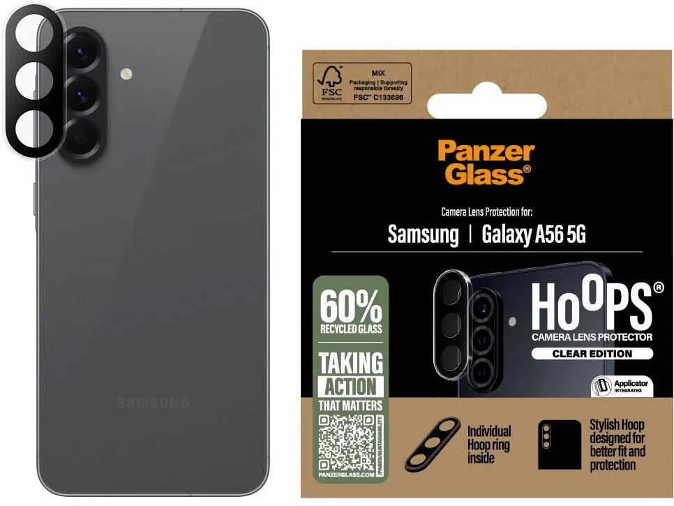 PanzerGlass Folie Camera pentru Samsung Galaxy A56 5G - PanzerGlass Hoops Series - Transparent