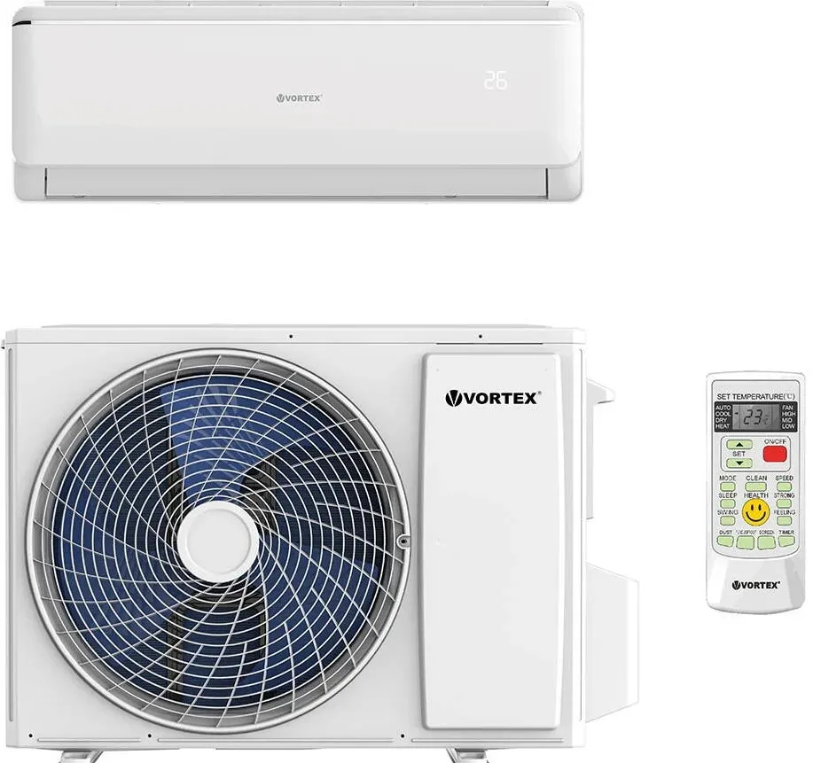 Vortex Aer conditionat VORTEX VAI2425FFW, 24000 BTU, A++/A+, Wi-Fi, Functie incalzire, Dezumidificare, Inverter, kit instalare inclus, alb