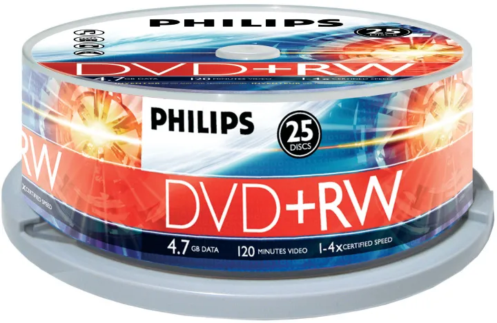 Philips DVD+RW 4.7GB (25 buc. Spindle, 4x) PHILIPS