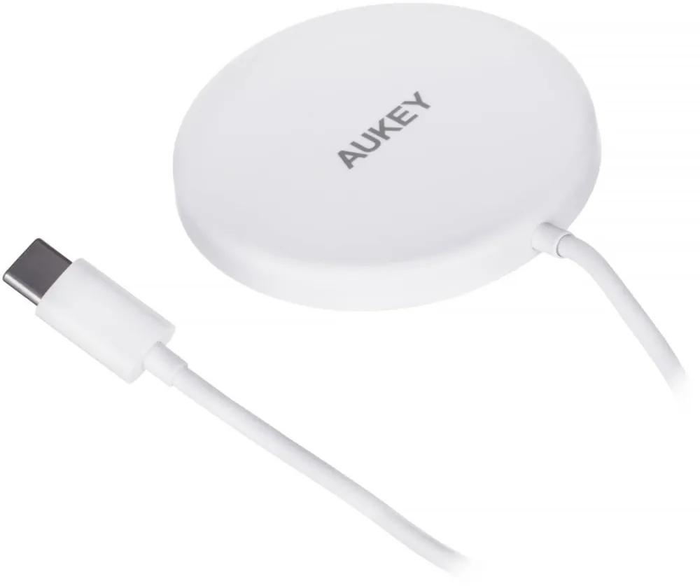 Aukey Incarcator wireless AUKEY Aircore 15W magnetic certificat Qi LC-A1 alb